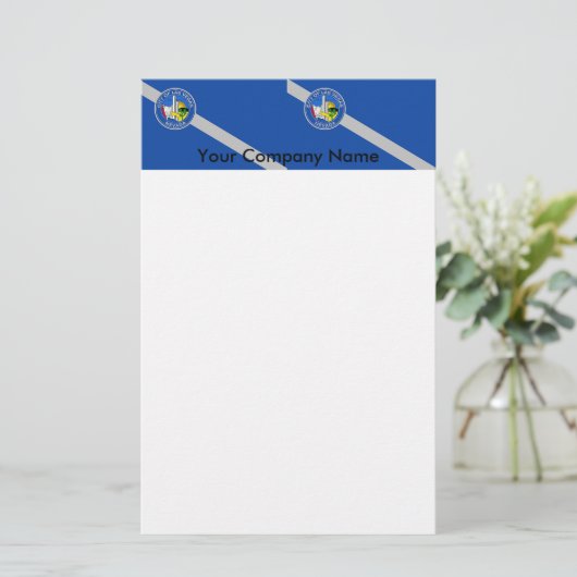 Stationery mit Flagge Las Vegas, Nevada, USA Briefpapier (Stehend Vorderseite)