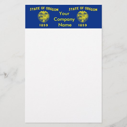 Stationery mit Flagge Oregon Briefpapier (Vorderseite)