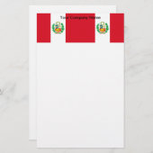 Stationery mit Flagge Perus Briefpapier (Vorne/Hinten)