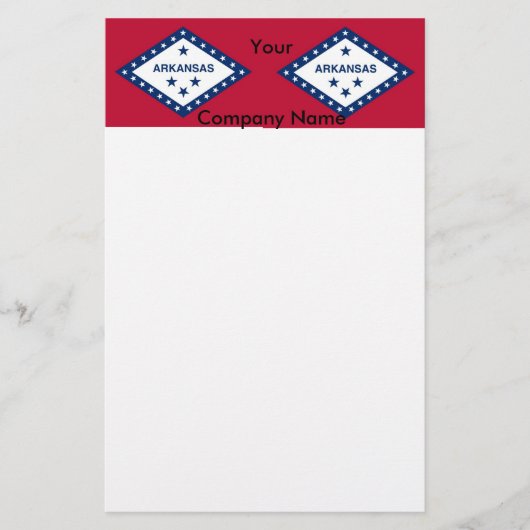 Stationery mit Flagge von Arkansas Briefpapier (Vorderseite)