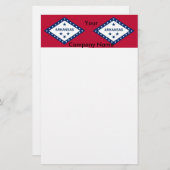 Stationery mit Flagge von Arkansas Briefpapier (Vorne/Hinten)