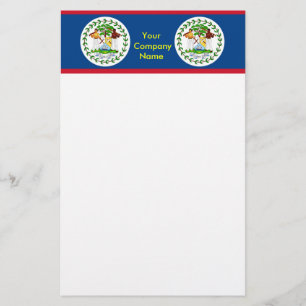 Stationery mit Flagge von Belize Briefpapier
