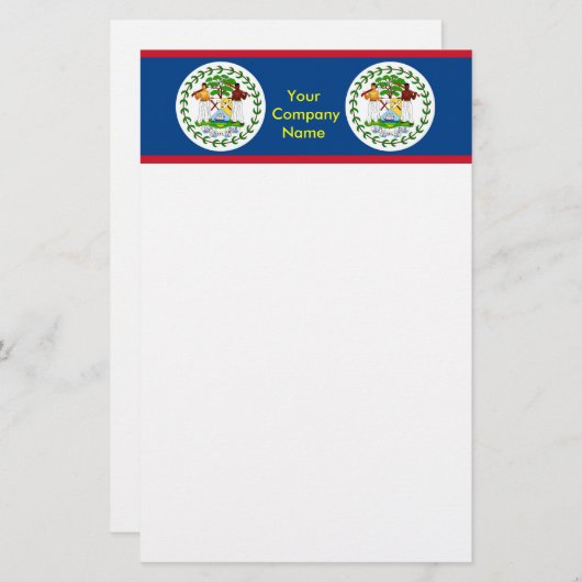 Stationery mit Flagge von Belize Briefpapier (Vorne/Hinten)