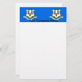 Stationery mit Flagge von Connecticut Briefpapier (Vorne/Hinten)