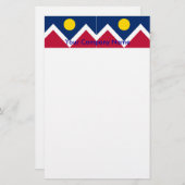 Stationery mit Flagge von Denver, Colorado Briefpapier (Vorne/Hinten)
