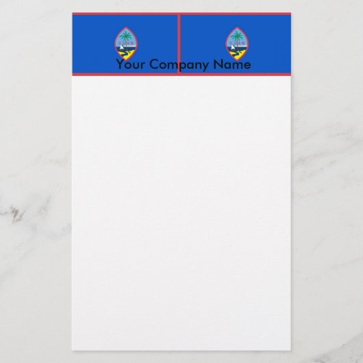 Stationery mit Flagge von Guam Briefpapier (Vorderseite)