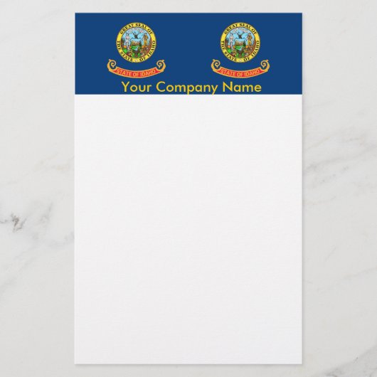 Stationery mit Flagge von Idaho Briefpapier (Vorderseite)