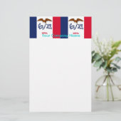 Stationery mit Flagge von Iowa Briefpapier (Stehend Vorderseite)