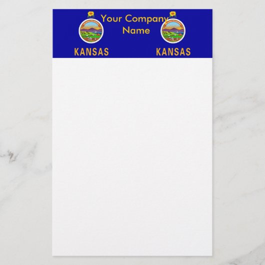 Stationery mit Flagge von Kansas Briefpapier (Vorderseite)