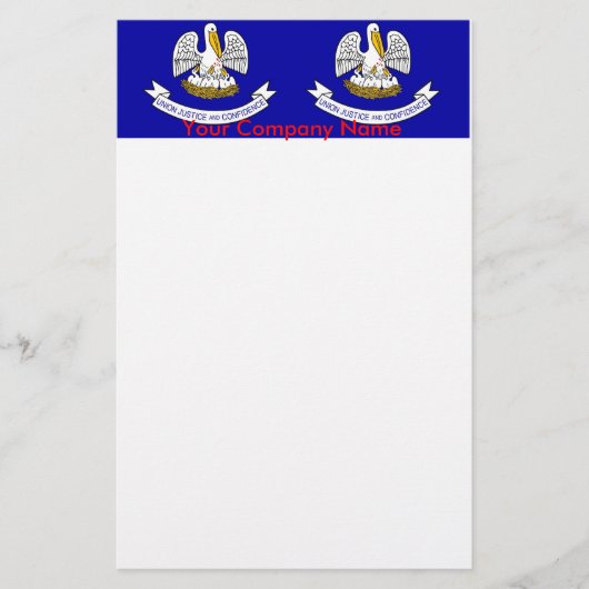 Stationery mit Flagge von Louisiana Briefpapier (Vorderseite)