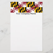Stationery mit Flagge von Maryland Briefpapier (Vorderseite)