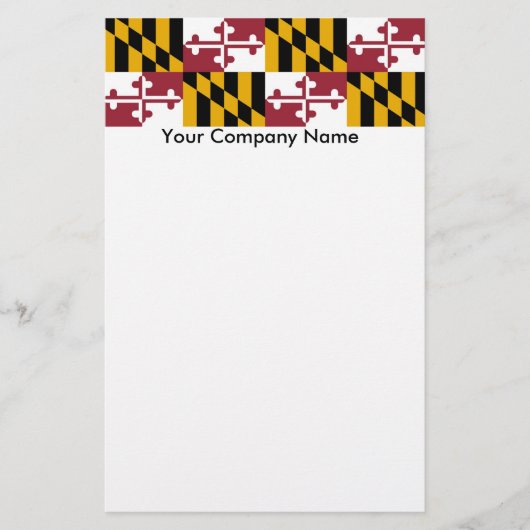 Stationery mit Flagge von Maryland Briefpapier (Vorderseite)
