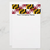 Stationery mit Flagge von Maryland Briefpapier (Vorne/Hinten)