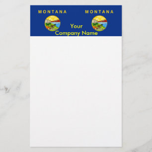 Stationery mit Flagge von Montana Briefpapier