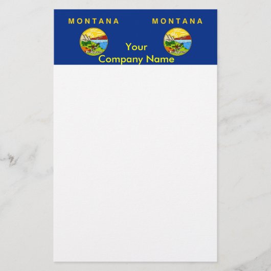Stationery mit Flagge von Montana Briefpapier (Vorderseite)
