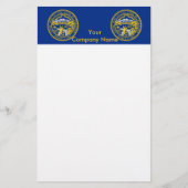 Stationery mit Flagge von Nebraska Briefpapier (Vorderseite)