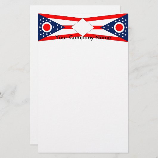 Stationery mit Flagge von Ohio Briefpapier (Vorne/Hinten)