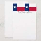 Stationery mit Flagge von Texas Briefpapier (Vorne/Hinten)