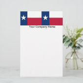 Stationery mit Flagge von Texas Briefpapier (Stehend Vorderseite)