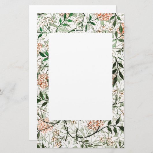 STATIONERY MIT WILLIAM MORRIS "JASMINE" DESIGN BRIEFPAPIER (Vorne/Hinten)