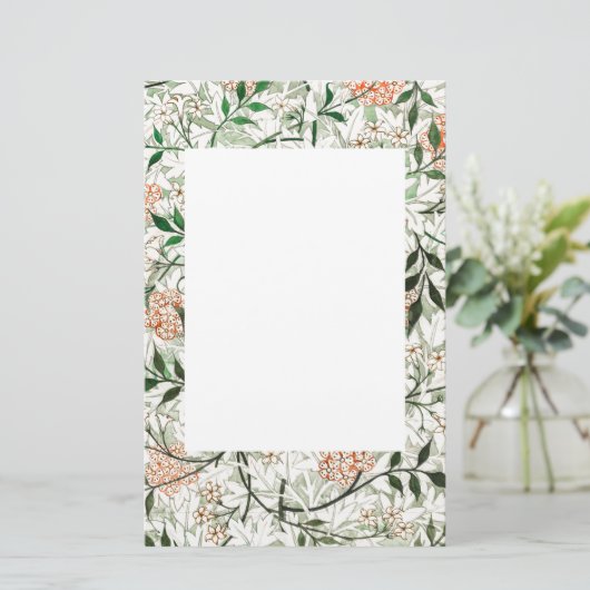 STATIONERY MIT WILLIAM MORRIS "JASMINE" DESIGN BRIEFPAPIER (Stehend Vorderseite)