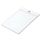 Stationery Monogram Initials Dot Grid Notepad Notizblock (angewinkelt)