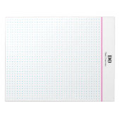 Stationery Monogram Initials Dot Grid Notepad Notizblock (Vorderseite)