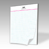 Stationery Monogram Initials Dot Grid Notepad Notizblock