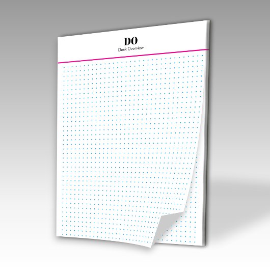 Stationery Monogram Initials Dot Grid Notepad Notizblock