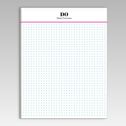 Stationery Monogram Initials Dot Grid Notepad Notizblock