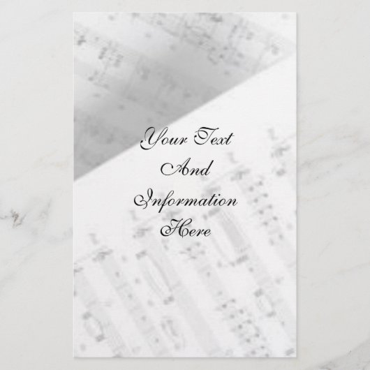 Stationery Music Keys Briefpapier (Vorderseite)