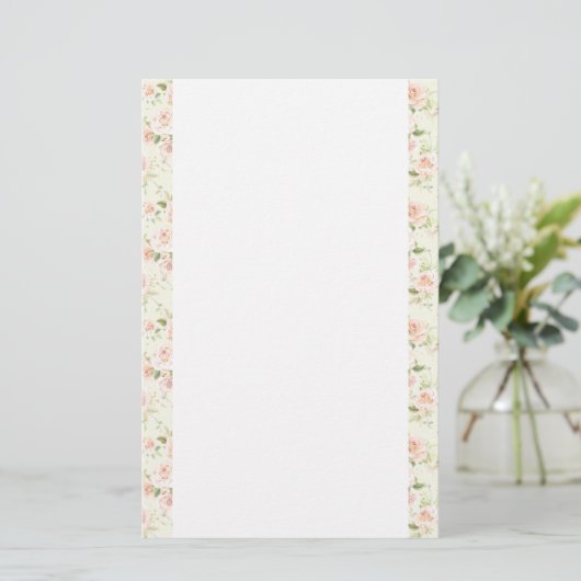 Stationery Paper Blush-Rose Briefpapier (Stehend Vorderseite)
