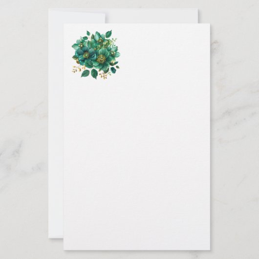 Stationery Paper-Floral Briefpapier (Vorderseite)