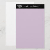Stationery Paper Pageant Crown & Title Briefpapier (Vorne/Hinten)