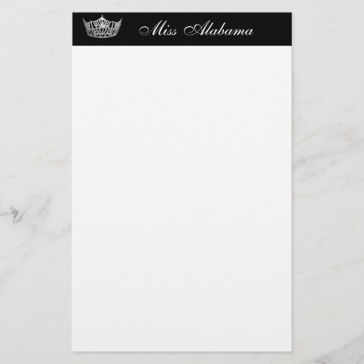 Stationery Paper Pageant Crown & Title Briefpapier (Vorderseite)