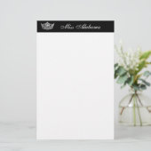 Stationery Paper Pageant Crown & Title Briefpapier (Stehend Vorderseite)