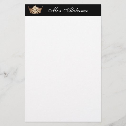 Stationery Paper Pageant Crown & Title Briefpapier (Vorderseite)