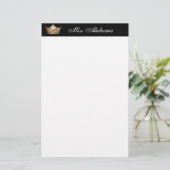 Stationery Paper Pageant Crown & Title Briefpapier (Stehend Vorderseite)