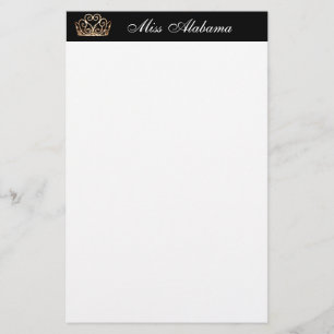 Stationery Paper Pageant Crown & Title Briefpapier