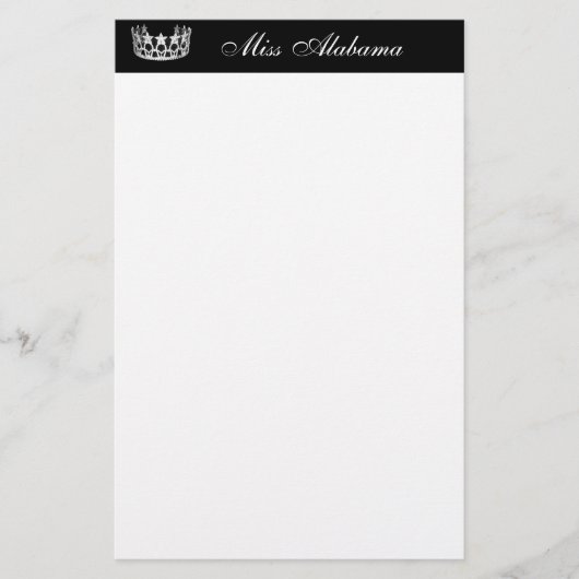 Stationery Paper Pageant Crown & Title Briefpapier (Vorderseite)