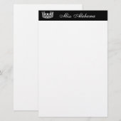 Stationery Paper Pageant Crown & Title Briefpapier (Vorne/Hinten)