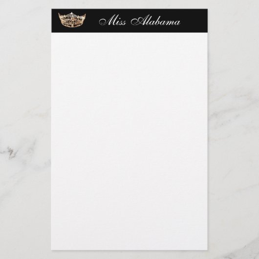 Stationery Paper Pageant Crown & Title Briefpapier (Vorderseite)