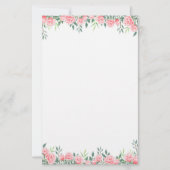Stationery Paper Pink Roses Briefpapier (Vorderseite)