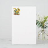 Stationery Paper-Sunflowers Briefpapier (Stehend Vorderseite)