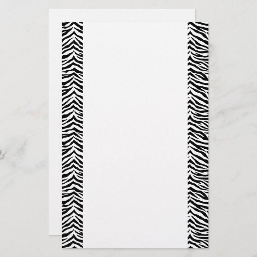 Stationery Paper-Zebra Briefpapier (Vorne/Hinten)