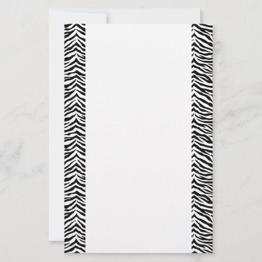Stationery Paper-Zebra Briefpapier (Vorderseite)