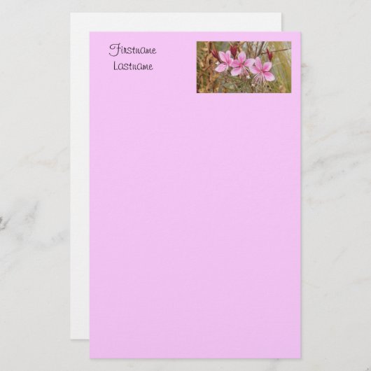 Stationery - Pink guara Briefpapier (Vorne/Hinten)