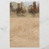Stationery Schöne Running Wild Horses Briefpapier (Vorderseite)