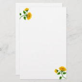 Stationery-Sunflowers Geschirr Briefpapier (Vorne/Hinten)
