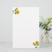 Stationery-Sunflowers Geschirr Briefpapier (Stehend Vorderseite)